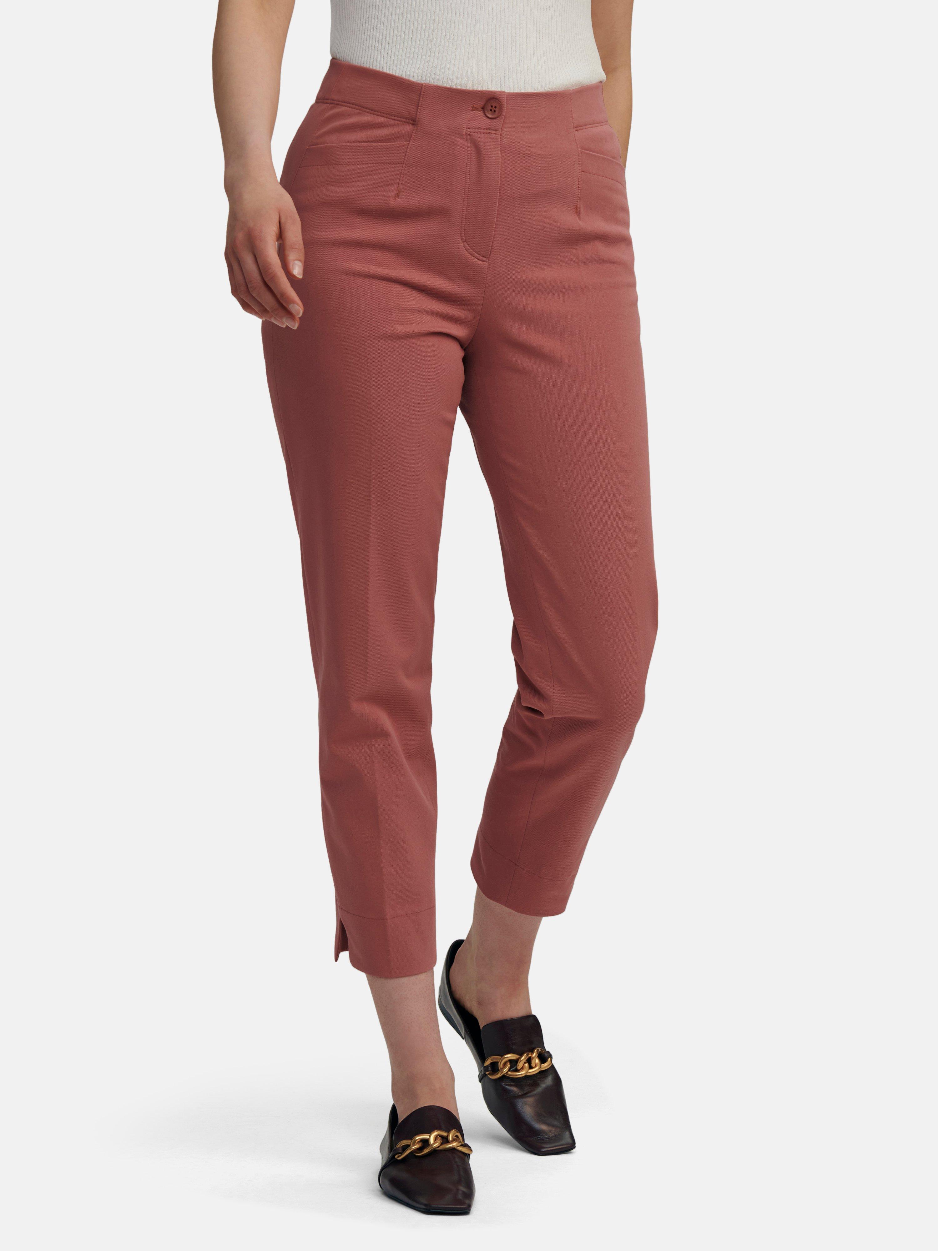 Riani - 7/8-length trousers with permanent crease - dark pale pink