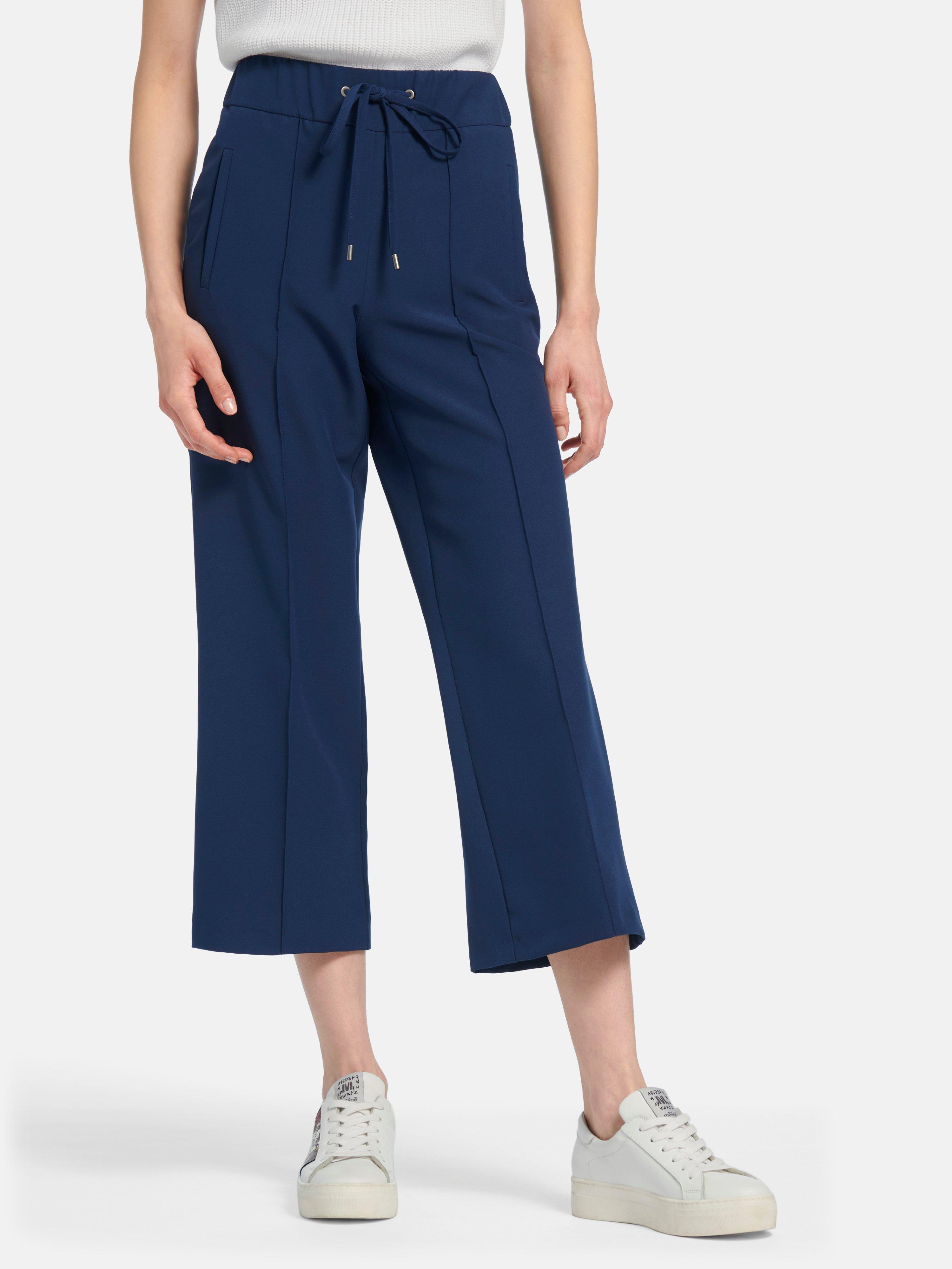 Looxent - 7/8-length techno stretch trousers - sea blue