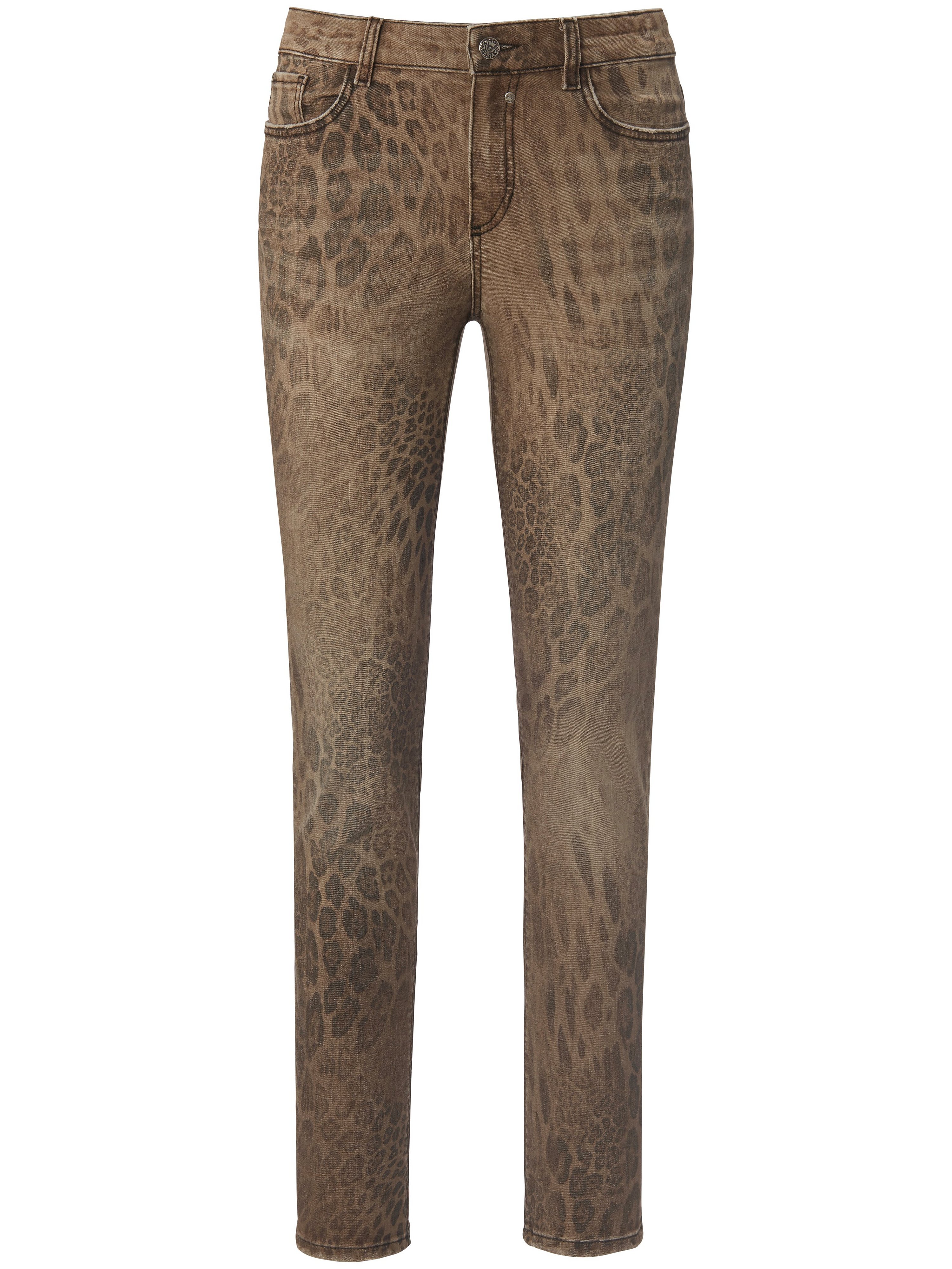 Skinny jeans model Gill luipaardprint Van Glücksmoment beige