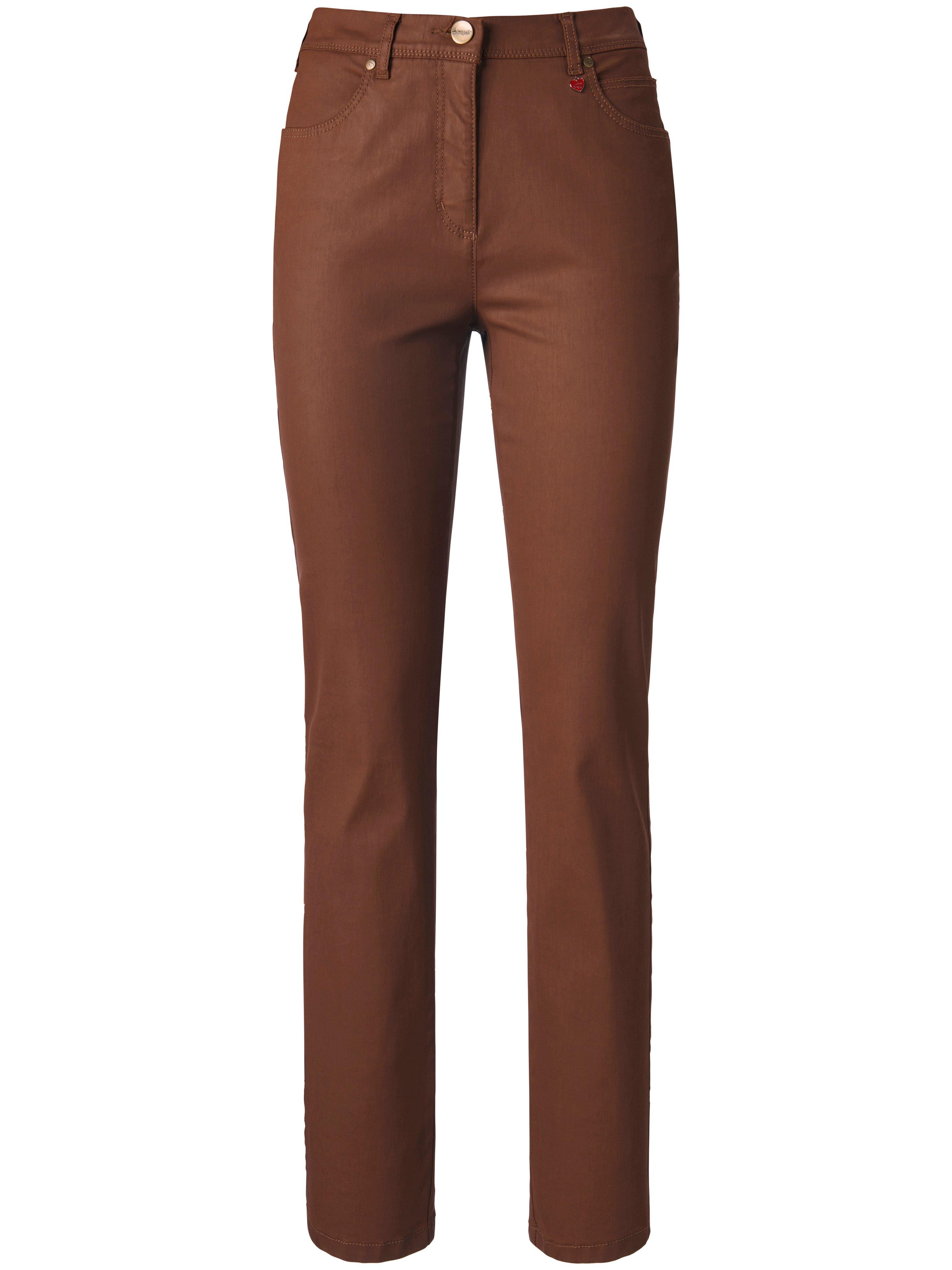 Broek superzachte katoen-stretch Van Relaxed by Toni bruin