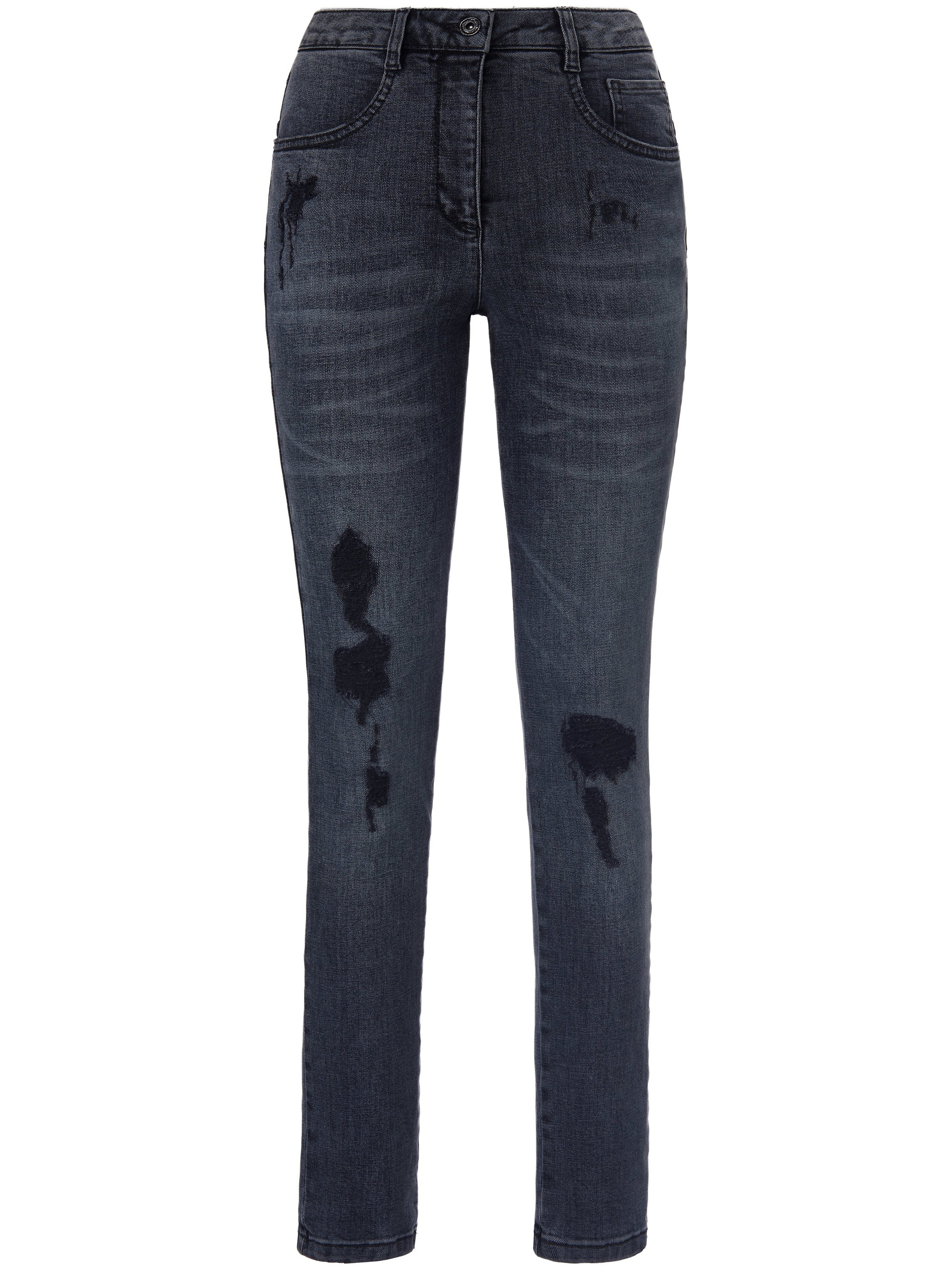 Jeans destroyed effecten Van Marc Aurel grijs