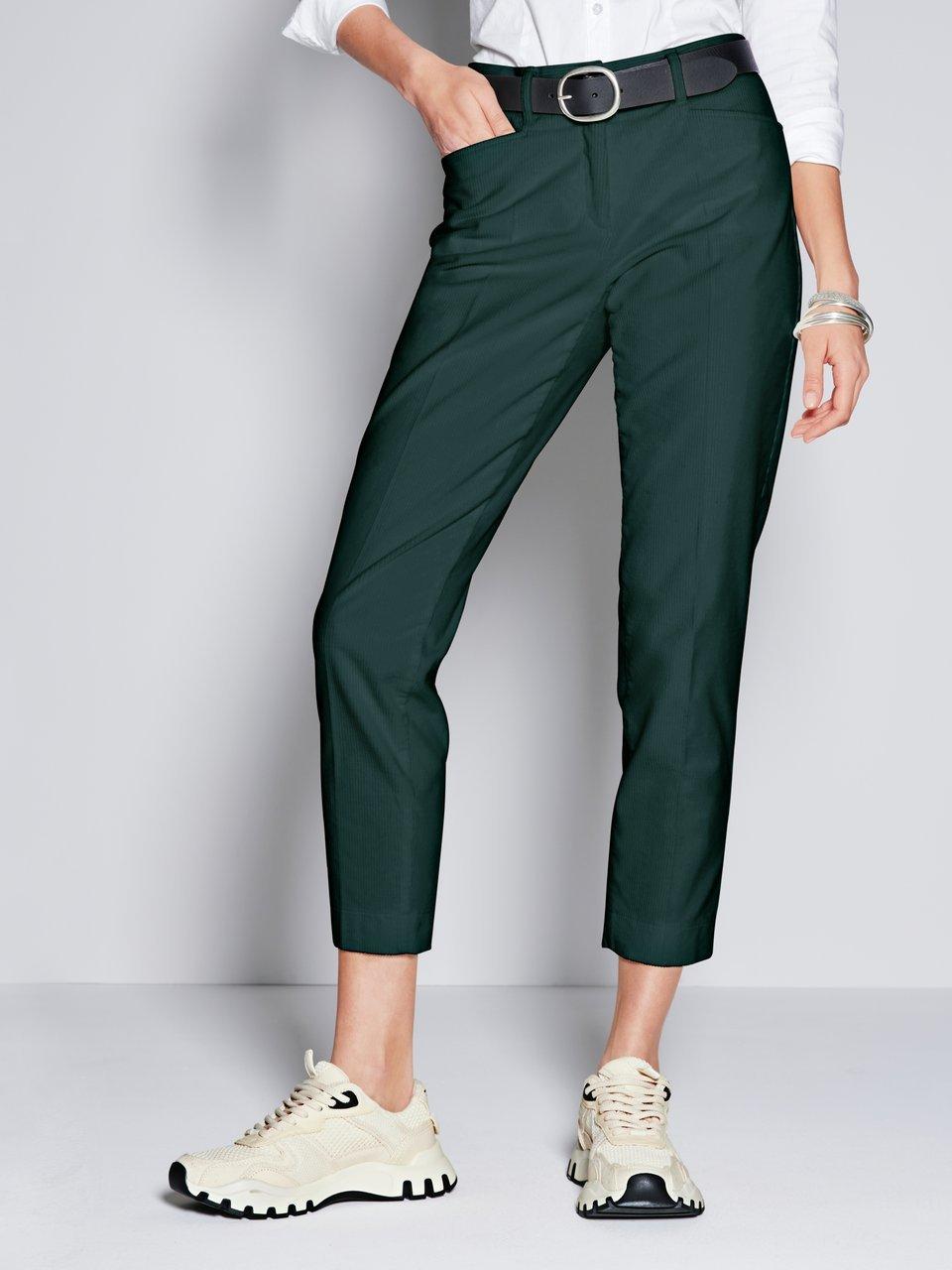 Slim Fit-7/8-breedribcordbroek model Mara S Van Brax Feel Good groen