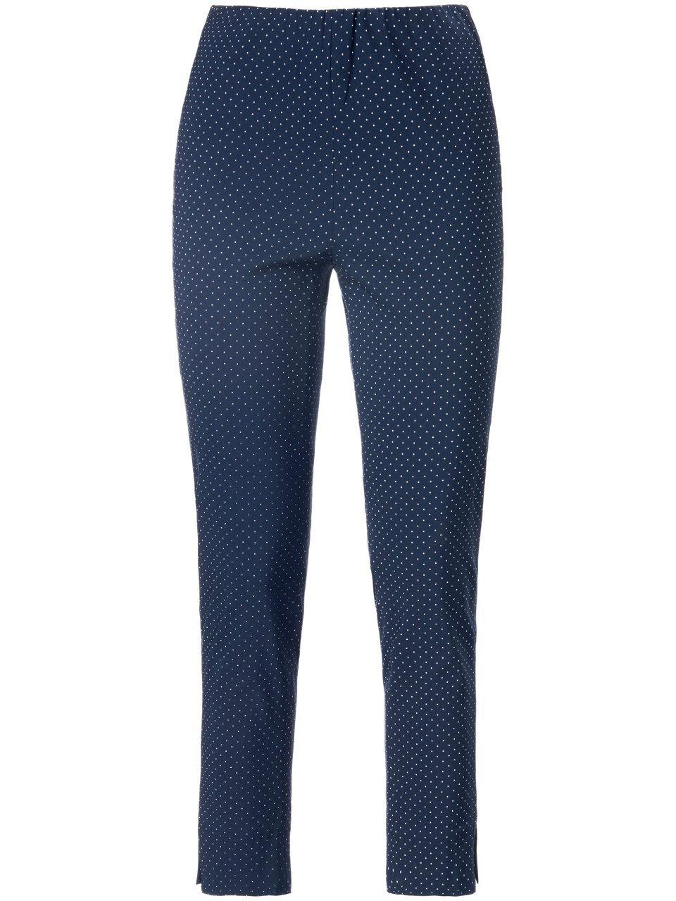 Enkellange comfortbroek model Sylvia Van Peter Hahn blauw