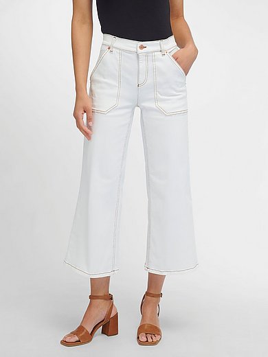 Damen Bekleidung Hosen und Chinos Cargohosen Peter Hahn Denim Jeans-culotte passform barbara in Weiß 