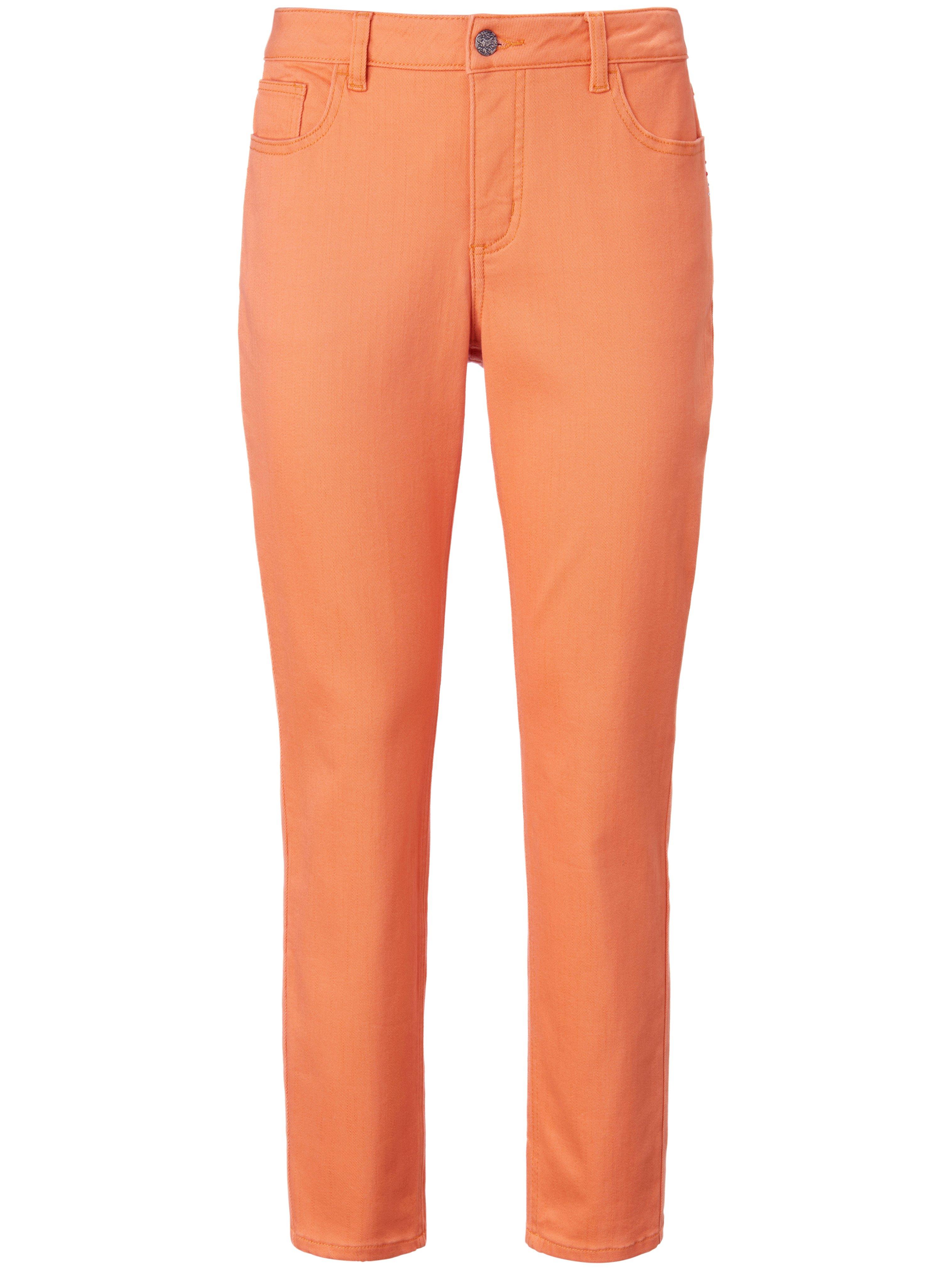 Enkellange jeans smalle pijpen Van MYBC oranje