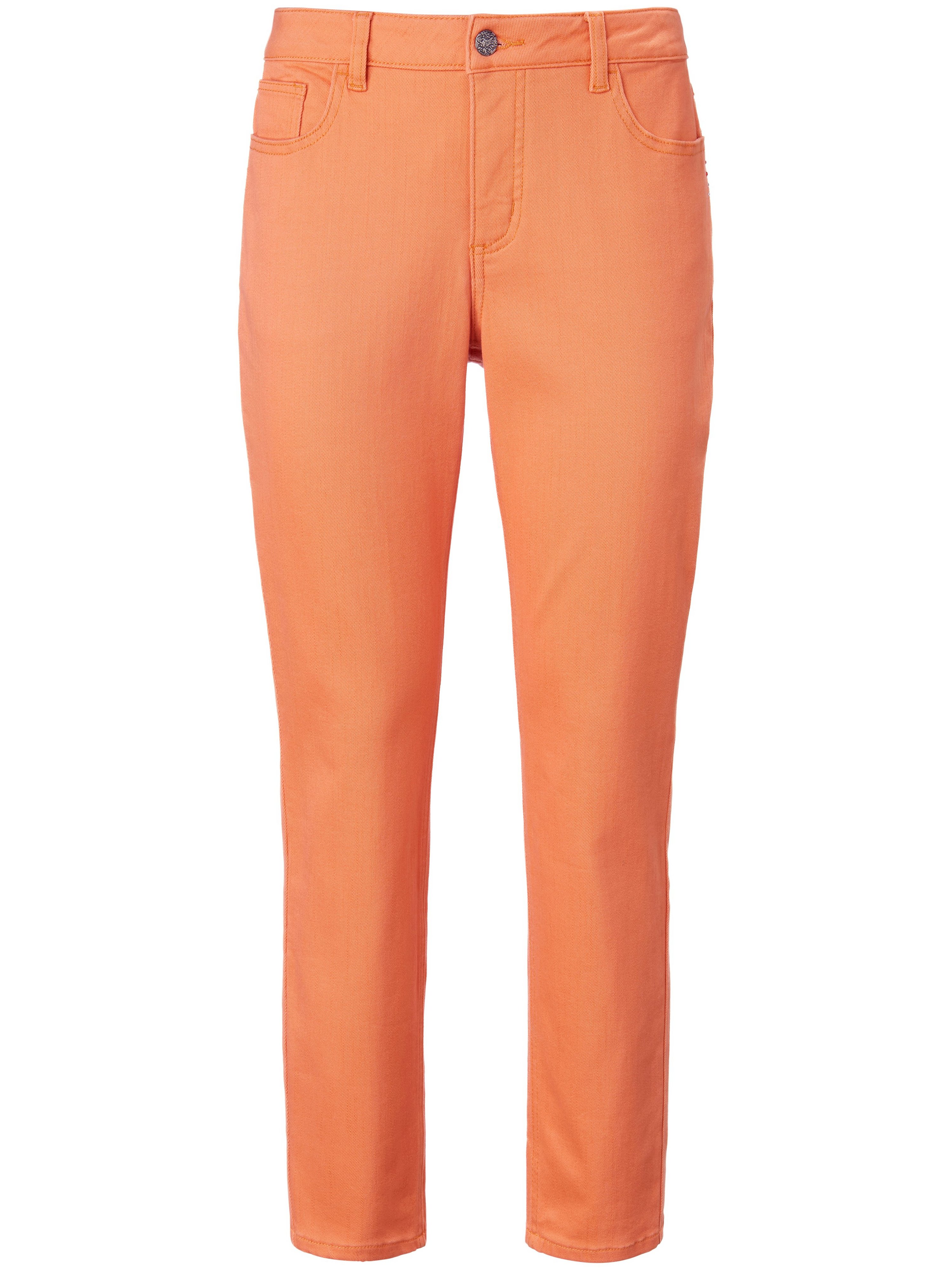 Enkellange jeans smalle pijpen Van MYBC oranje