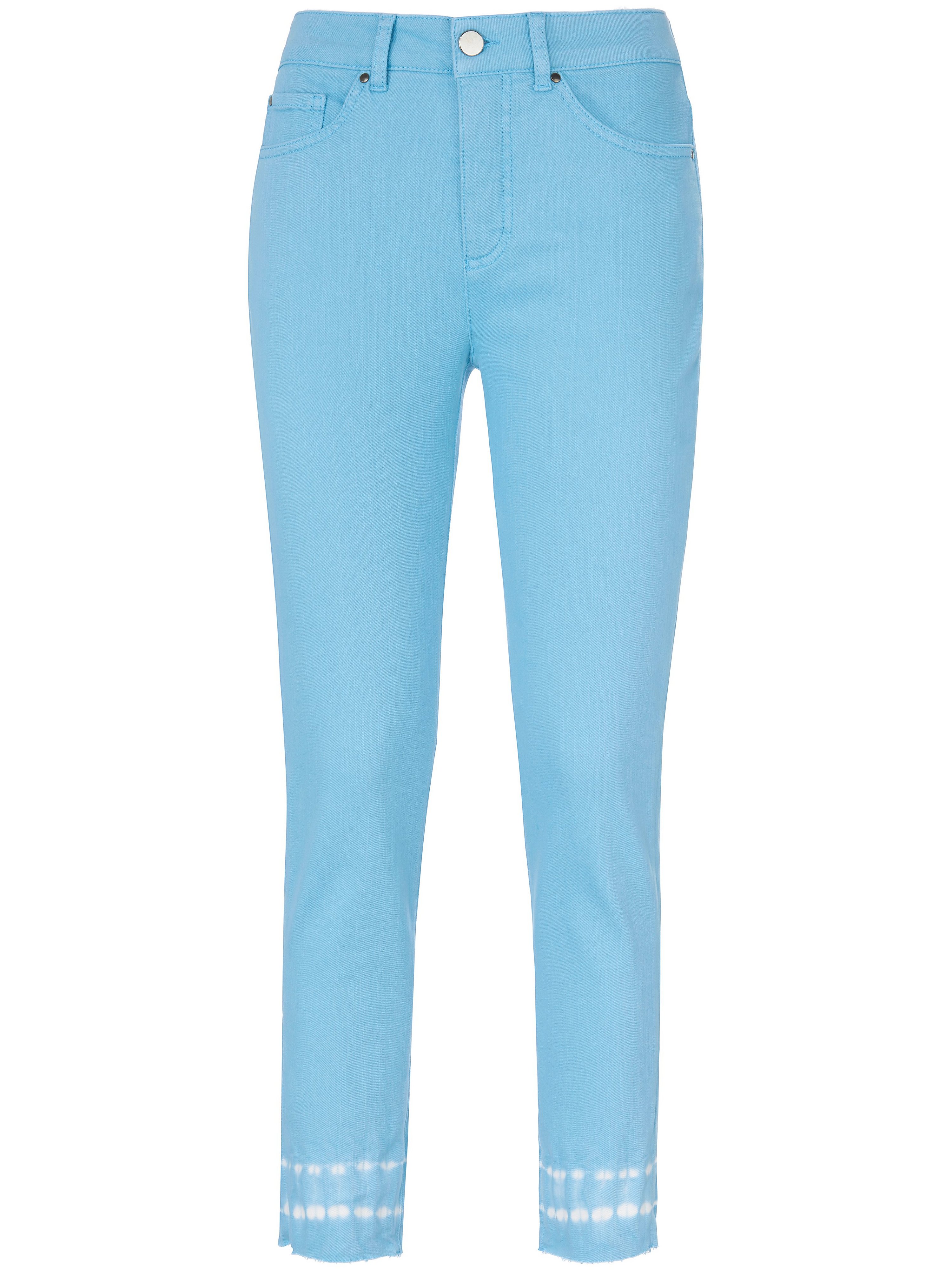 Enkellange jeans pasvorm Sylvia Van Peter Hahn blauw