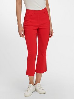 Damen Bekleidung Hosen und Chinos Hose mit gerader Passform Peter Hahn Synthetik Knöchellange Slim Fit-Hose rot in Rot 