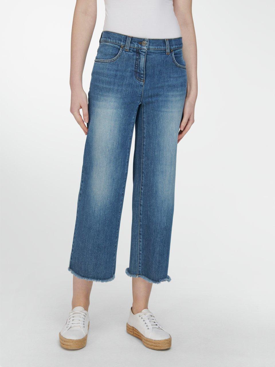 PETER HAHN PURE EDITION - La jupe-culotte en jean coupe 4 poches