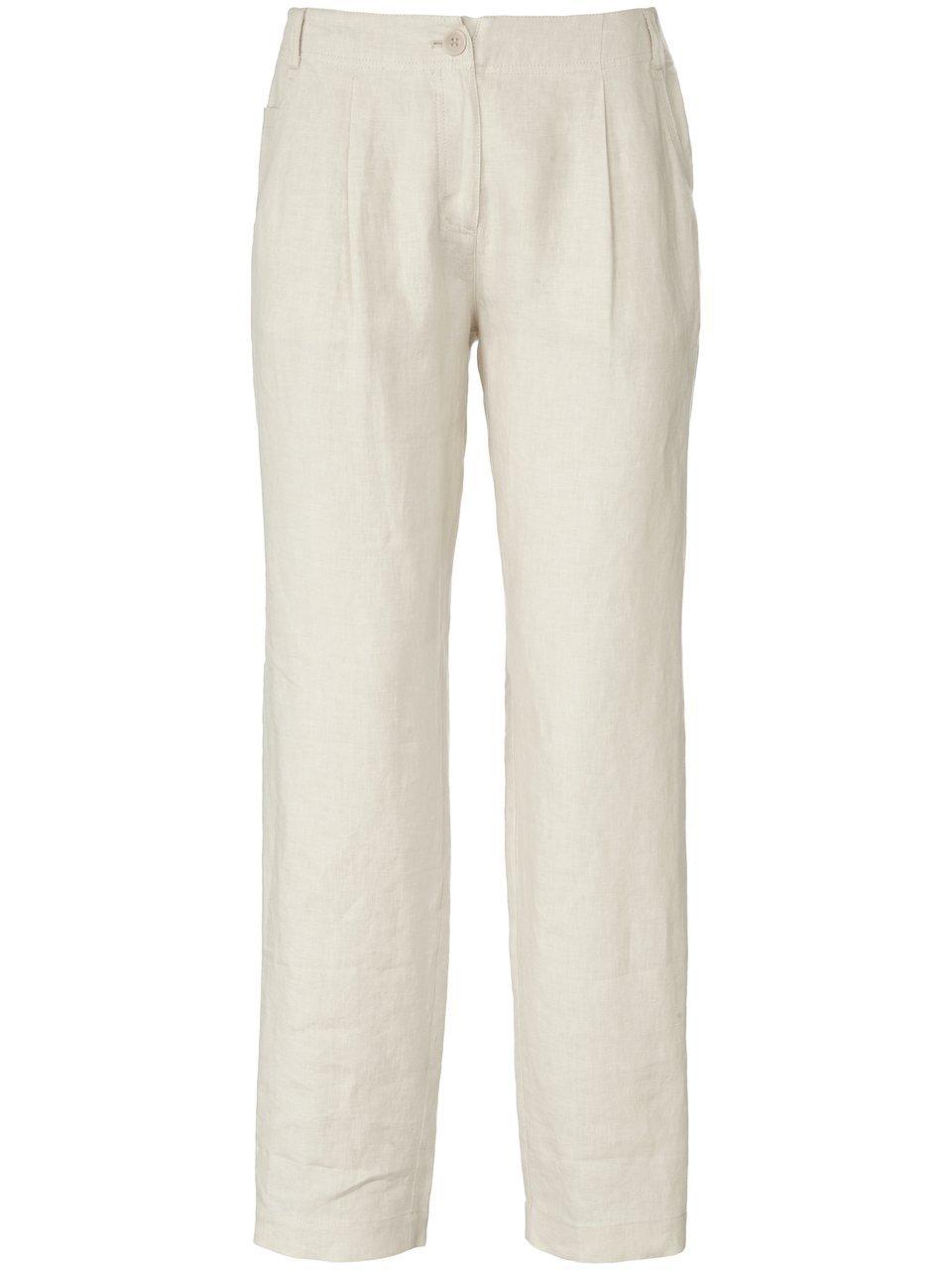 Enkellange broek 100% linnen Van PETER HAHN PURE EDITION beige