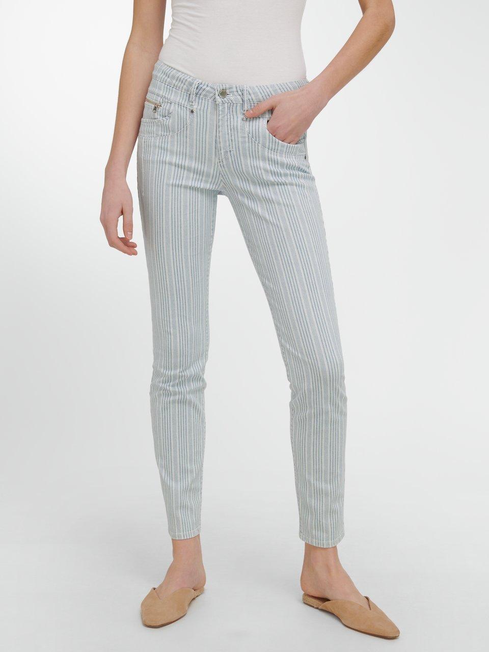 Kustlijn Informeer Canberra Brax Feel Good - Enkellange skinny jeans model Shakira S - blauw/wit
