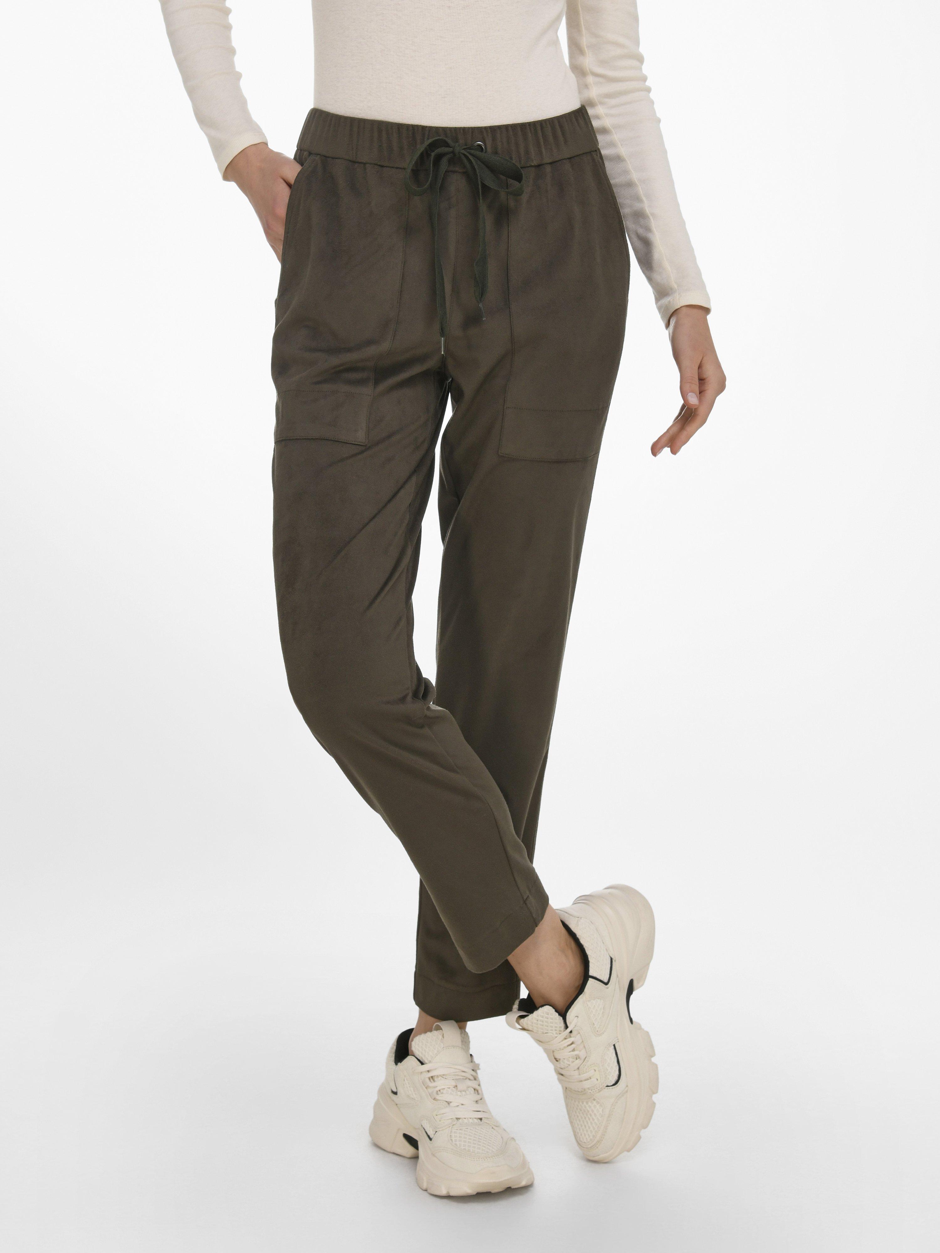 Peter Hahn Le pantalon longueur chevilles olive fonc