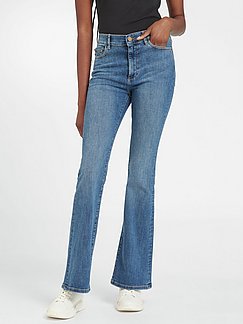 Bespaar 34% Lascana Denim High-waist Jeans Met Modieuze Band in het Roze Dames Kleding voor voor Jeans voor Skinny jeans 