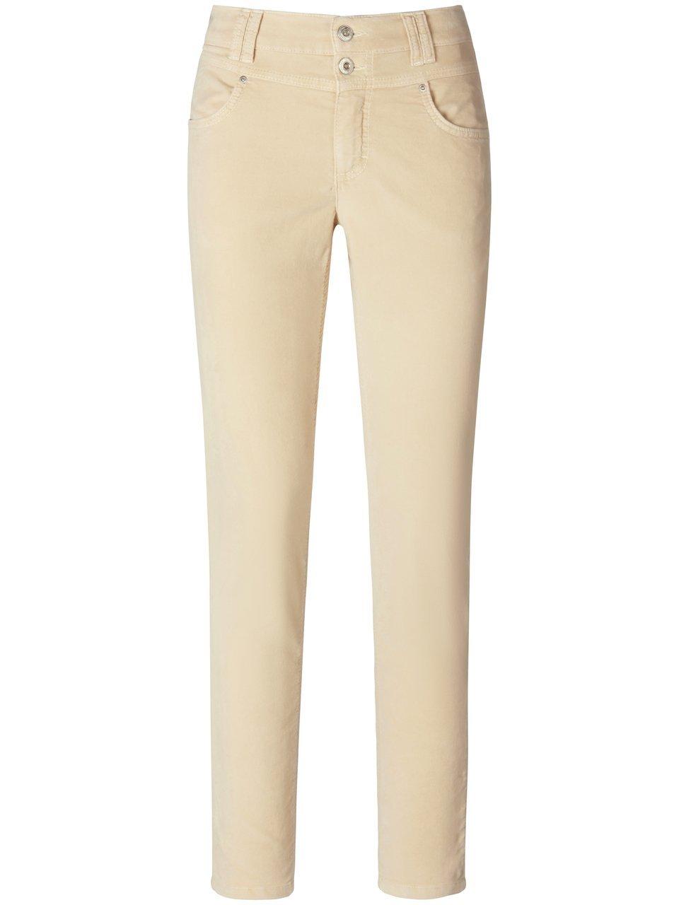 Fluwelen broek in skinny-model Van ANGELS beige