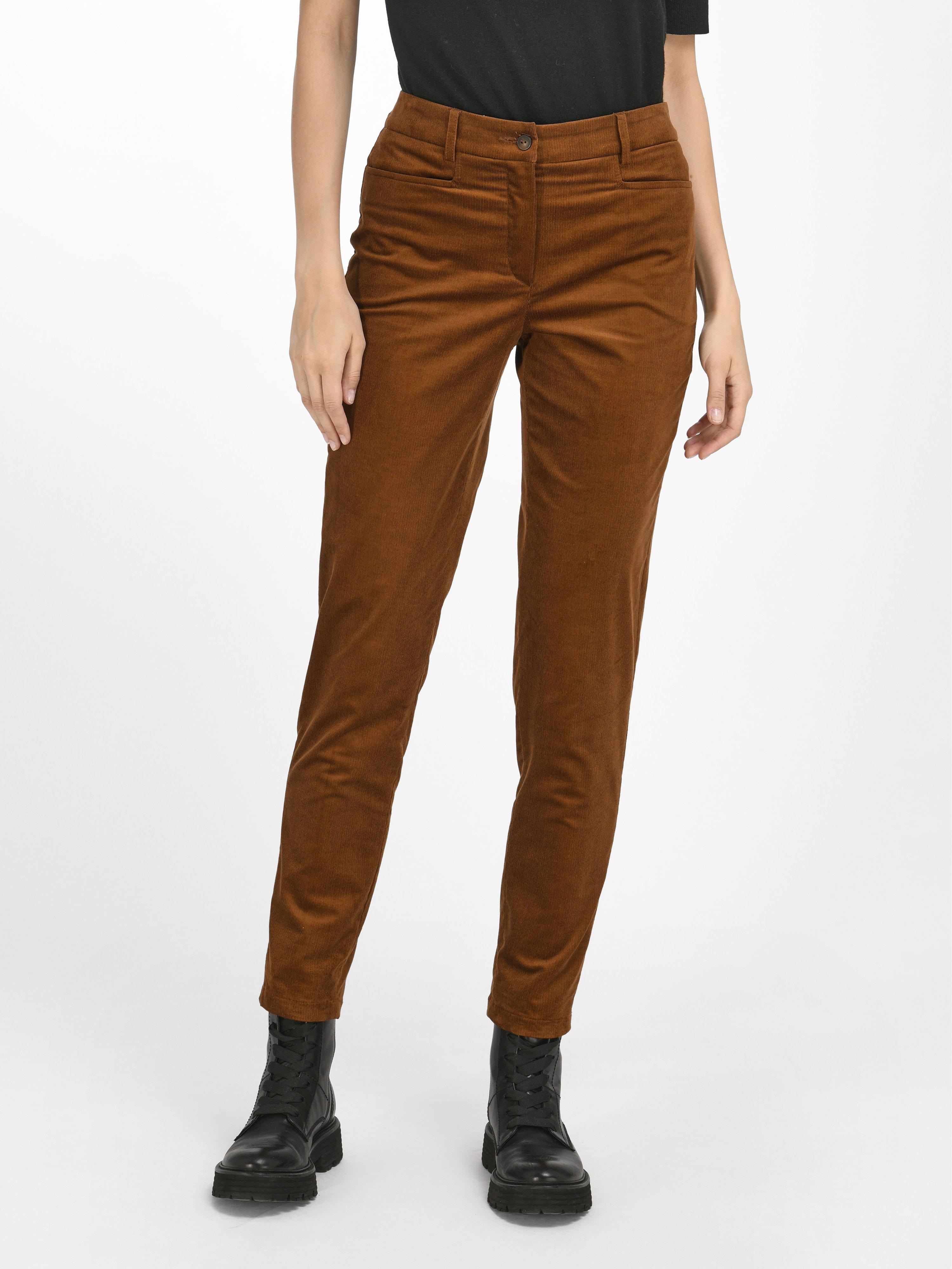 Peter Hahn - Le pantalon en velours milleraies coupe Sylvia