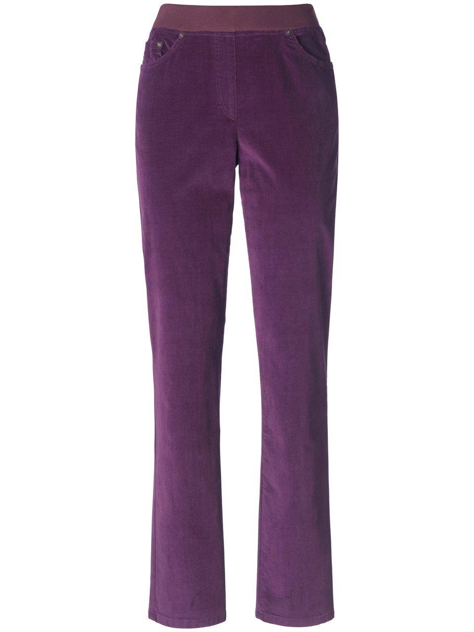 ComfortPlus-fijncord-comfortbroek model Carina Van Raphaela by Brax paars