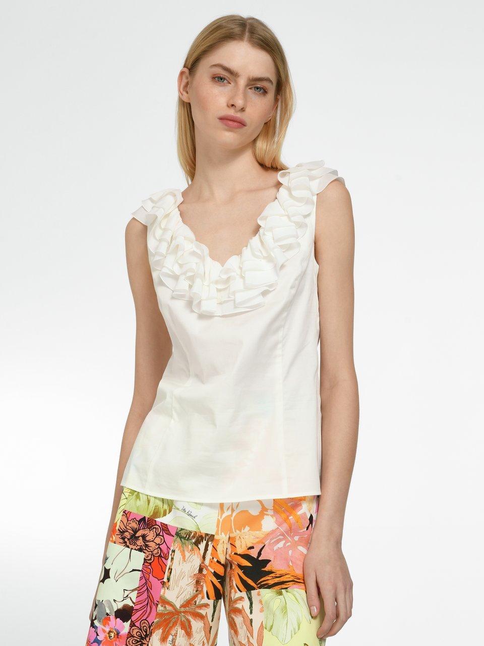 Uta Raasch - Mouwloze blouse met ruches