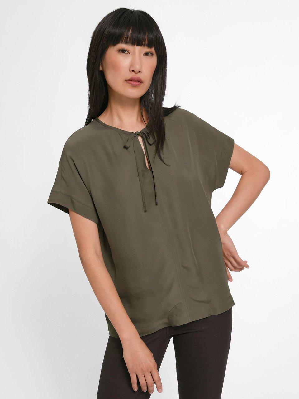 Elegante Bluse mit Stehkragen » Farbe: Schwarz, Größe: 44