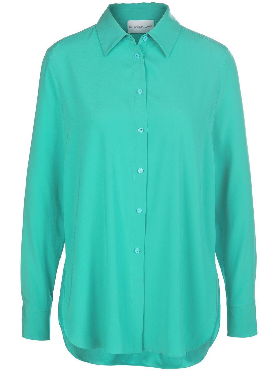 Blouse lange mouwen Van HERZEN´S ANGELEGENHEIT turquoise