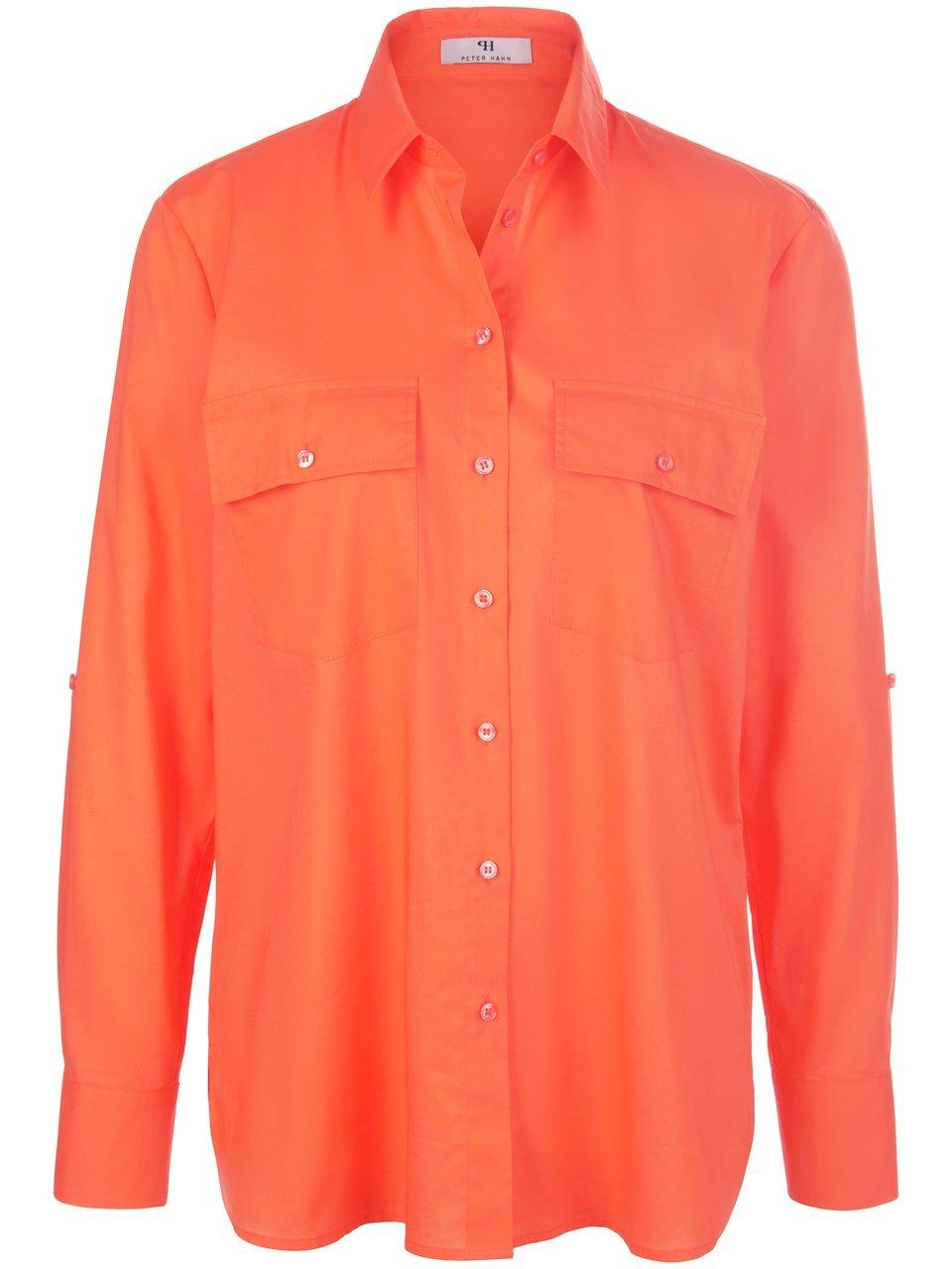 Blouse 100% katoen Van Peter Hahn oranje