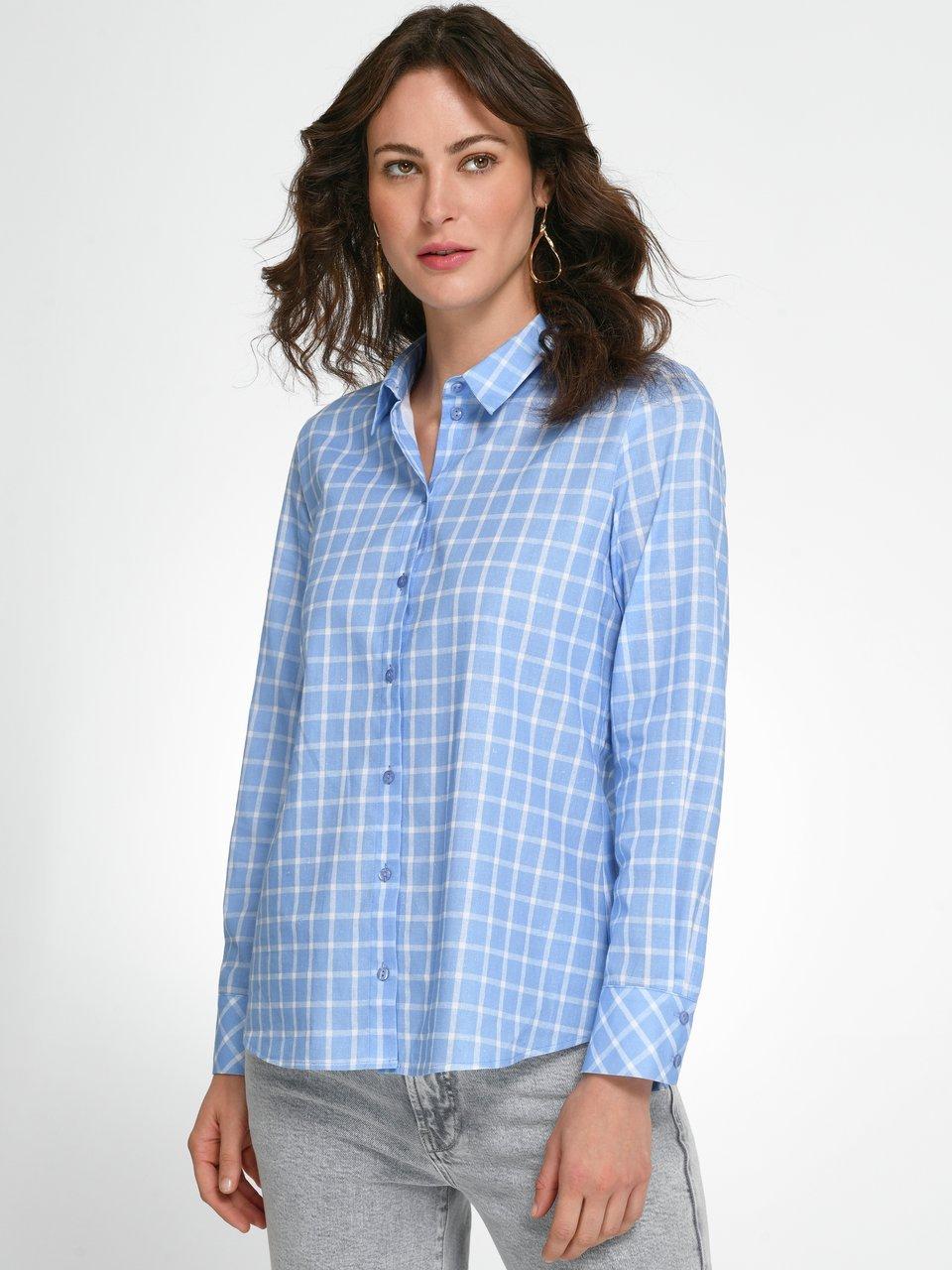 Hahn - Geruite blouse met overhemdkraag -