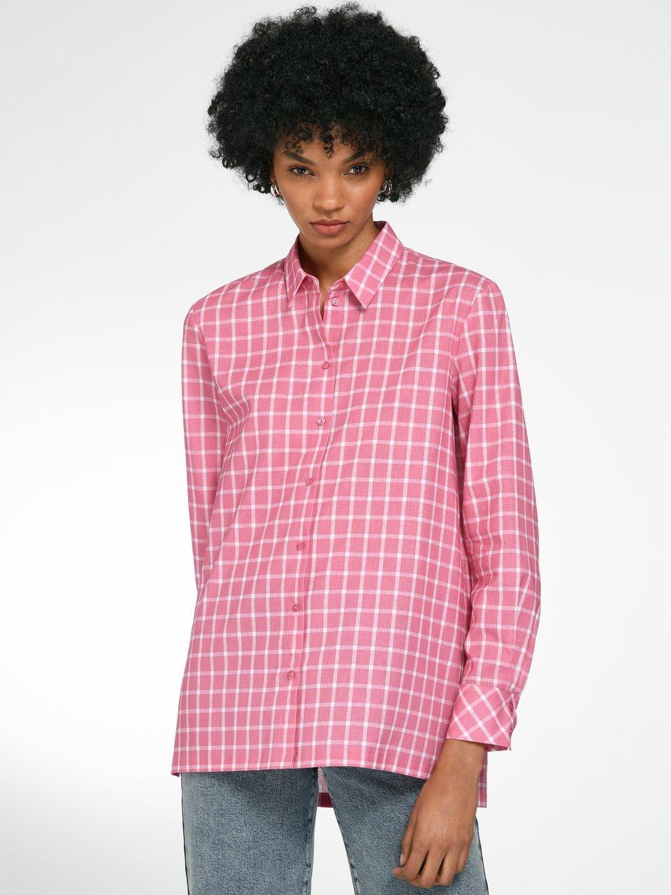 Peter Hahn - Geruite blouse met overhemdkraag
