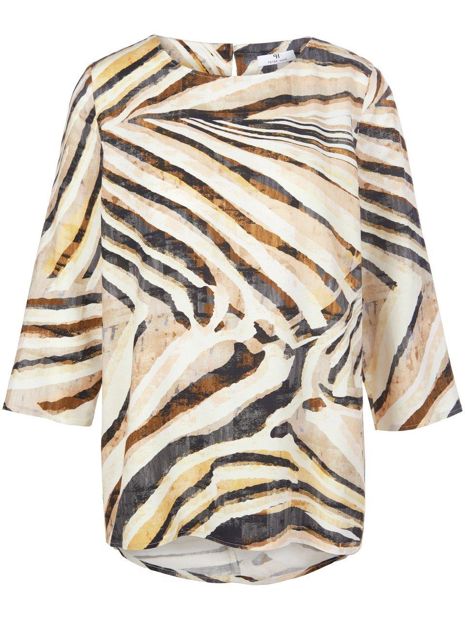 Blouse safariprint Van Peter Hahn beige