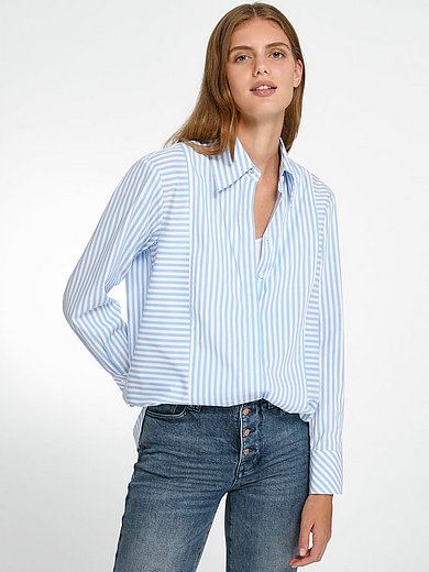 Kontrovers pebermynte involveret DAY.LIKE - Lang skjorte i oversized style - Hvid/lys blå