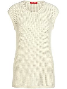 knitted top in straight fit laura biagiotti roma white