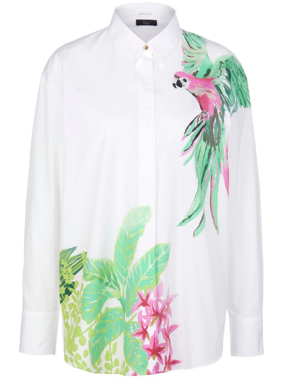 Lange blouse 100% katoen Van Marc Cain wit