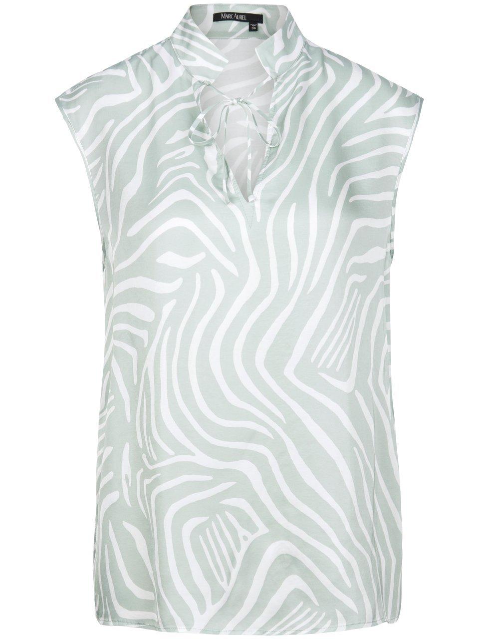 Blouse zebraprint Van Marc Aurel groen