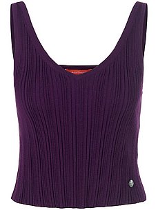 knitted top in wool mix laura biagiotti roma purple