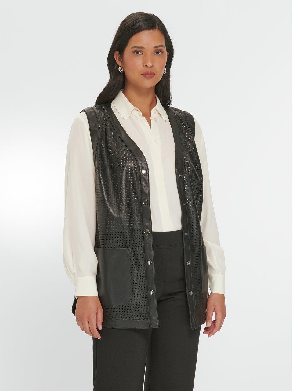 Emilia Lay - Mouwloos vest van imitatieleer