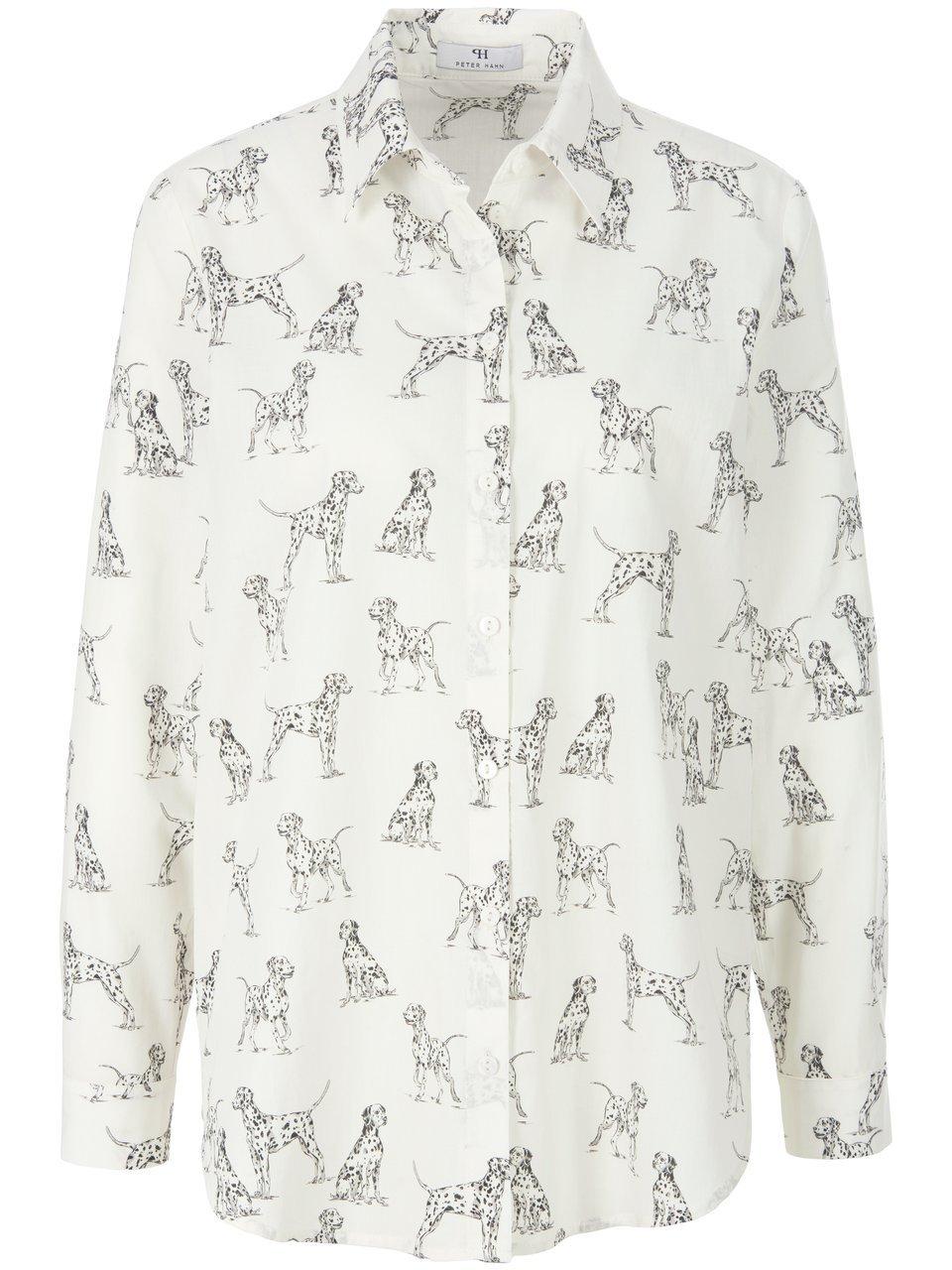 Blouse 100% katoen dalmatiërmotieven Van Peter Hahn wit