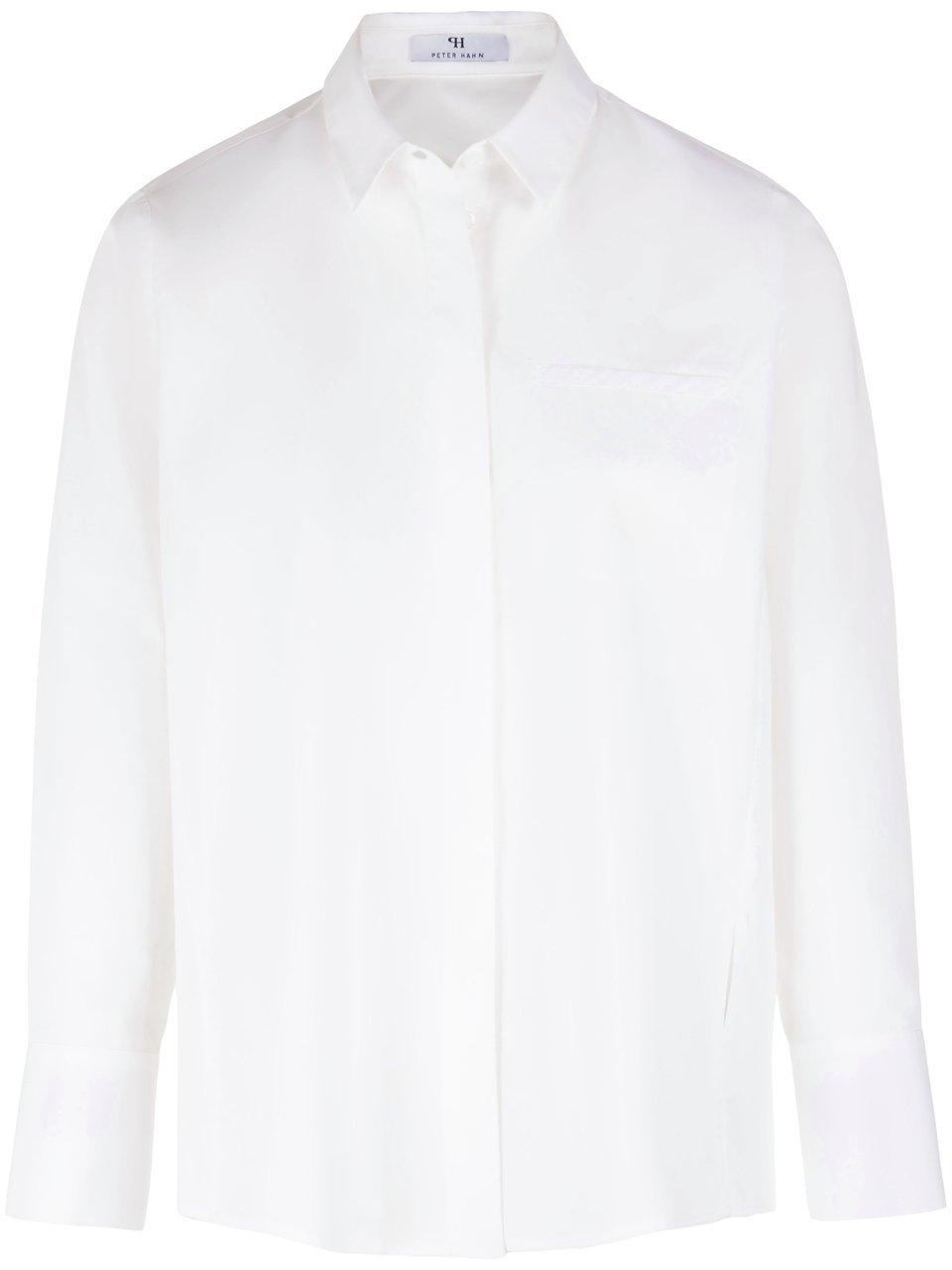 Lange blouse 100% katoen Van Peter Hahn wit
