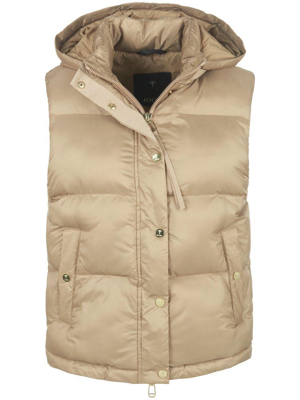 Bodywarmer afneembare capuchon Van Joop! beige