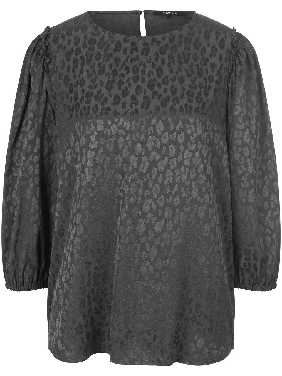 TAIFUN Dames Blouse met 3/4-mouwen Coal Grey-42