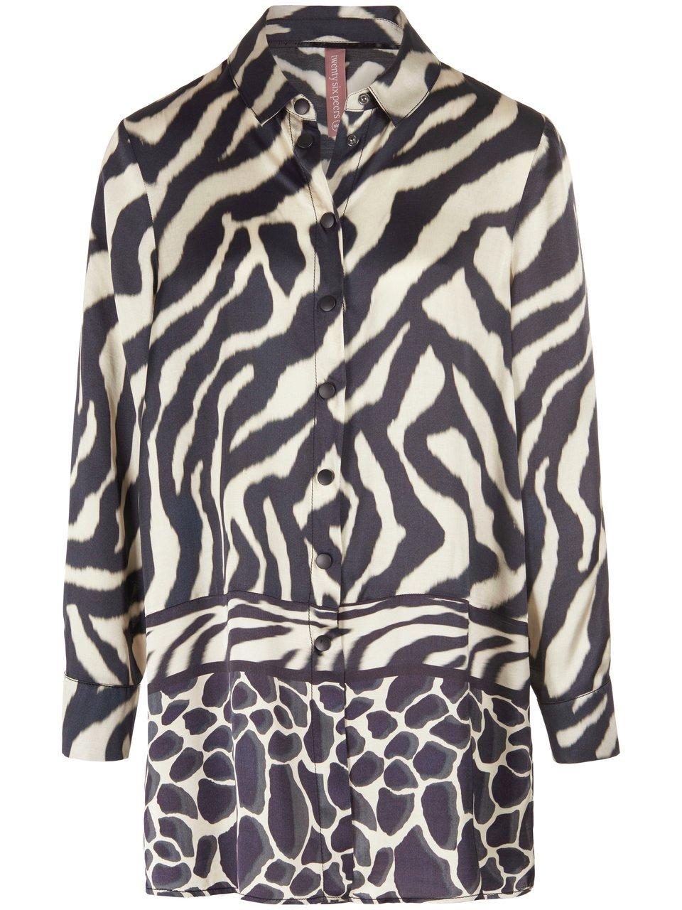 Lange blouse zebra- en giraffenmotieven Van twenty six peers beige