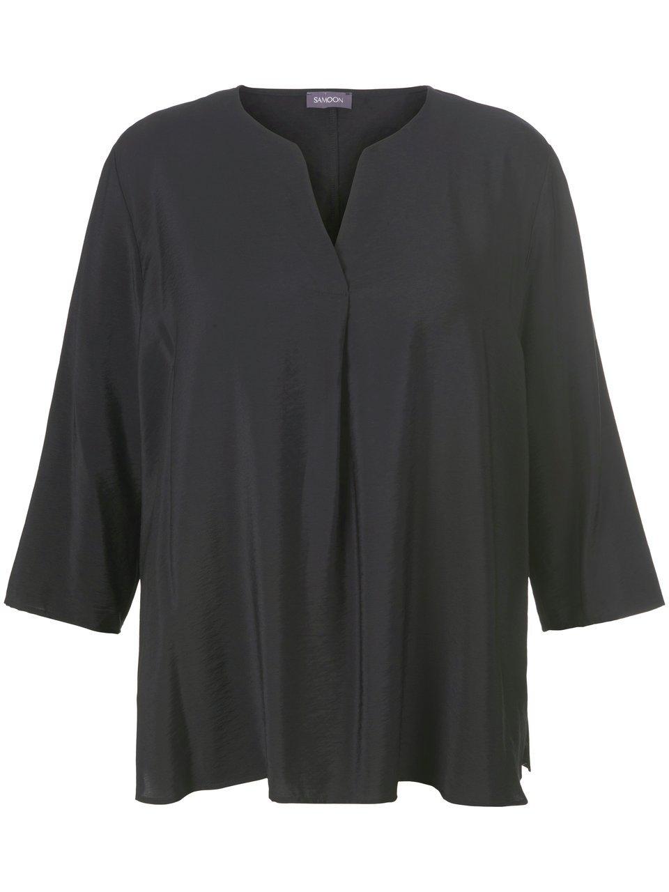 SAMOON Dames Blouse met 3/4-mouwen Black-48