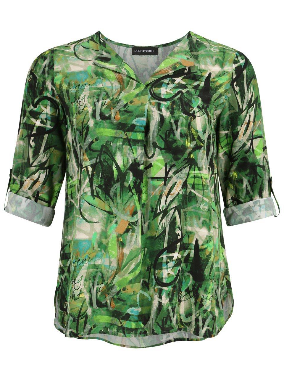 Blouse graffitiprint Van Doris Streich groen