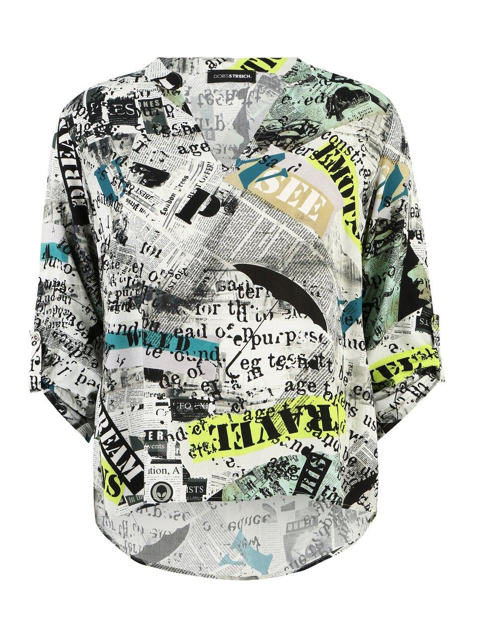 Doris Streich - Blouse met krantenprint