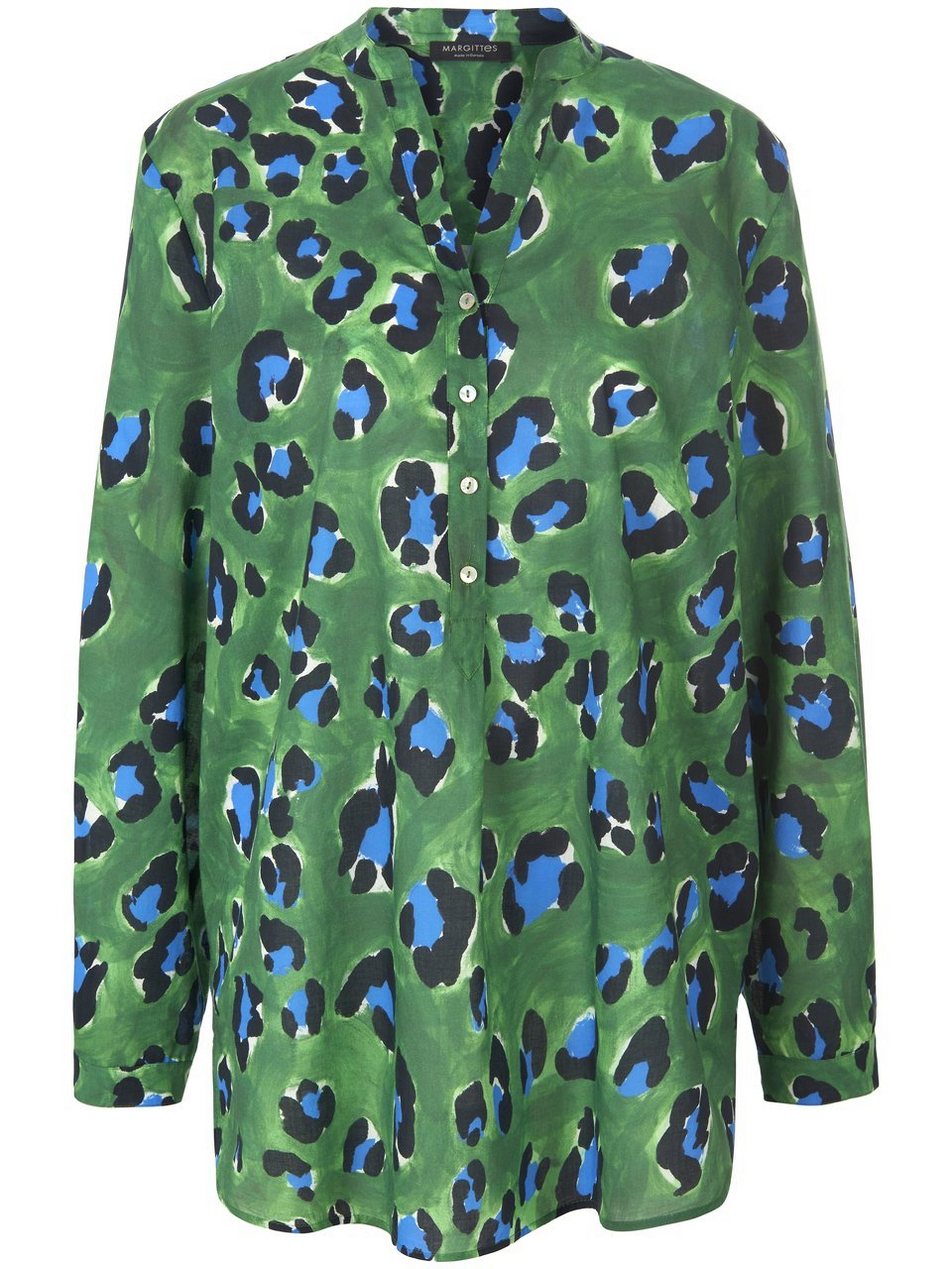 Lange blouse 100% katoen Van Margittes groen