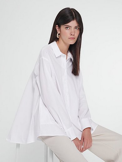 Prædike Bule Formand elemente clemente - Lang skjorte i løs oversized style - Hvid