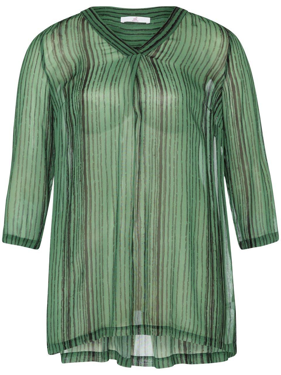 Lange blouse V-hals Van Emilia Lay groen