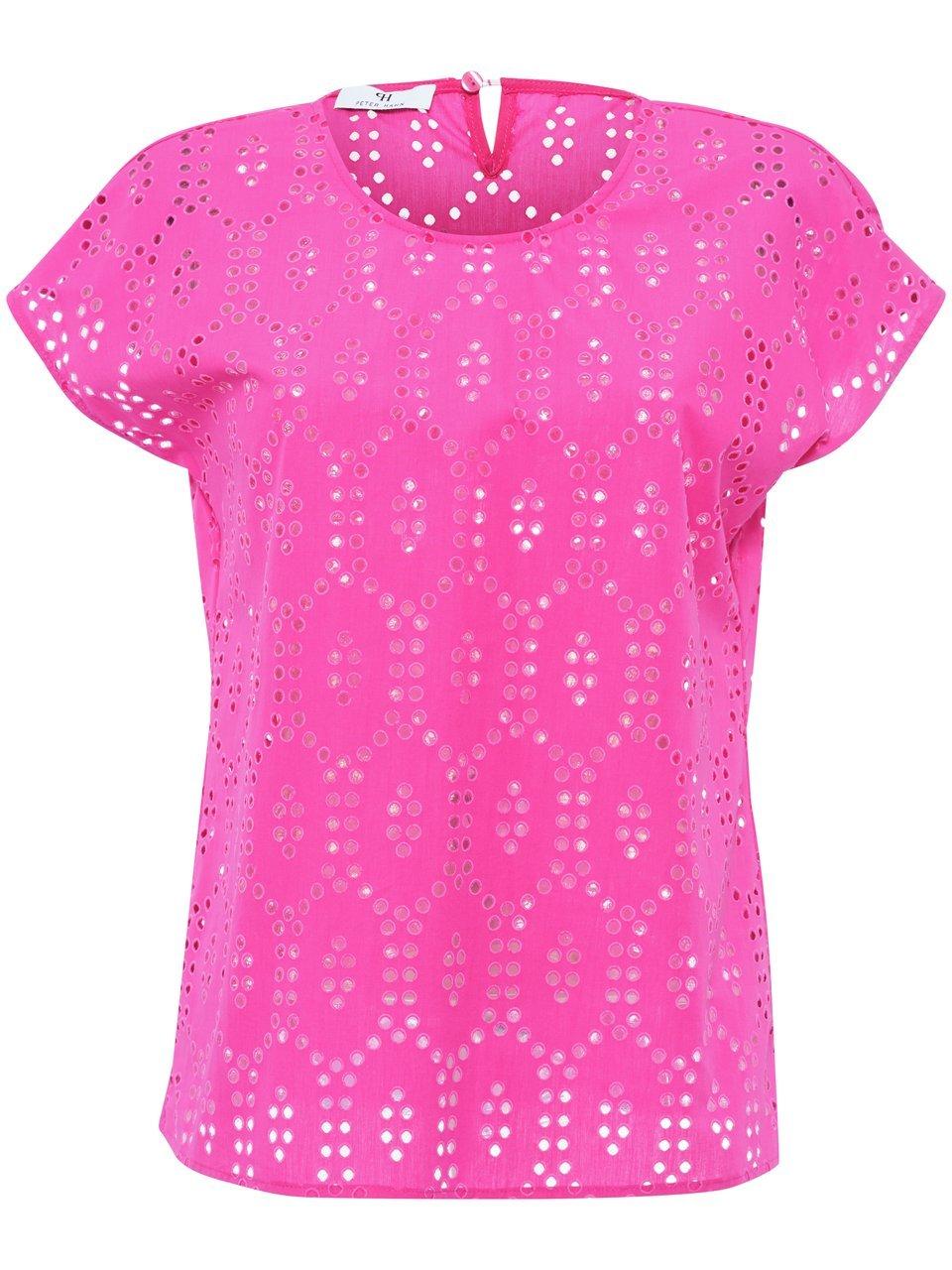Bluse Rundhals-Ausschnitt Peter Hahn pink günstig online kaufen