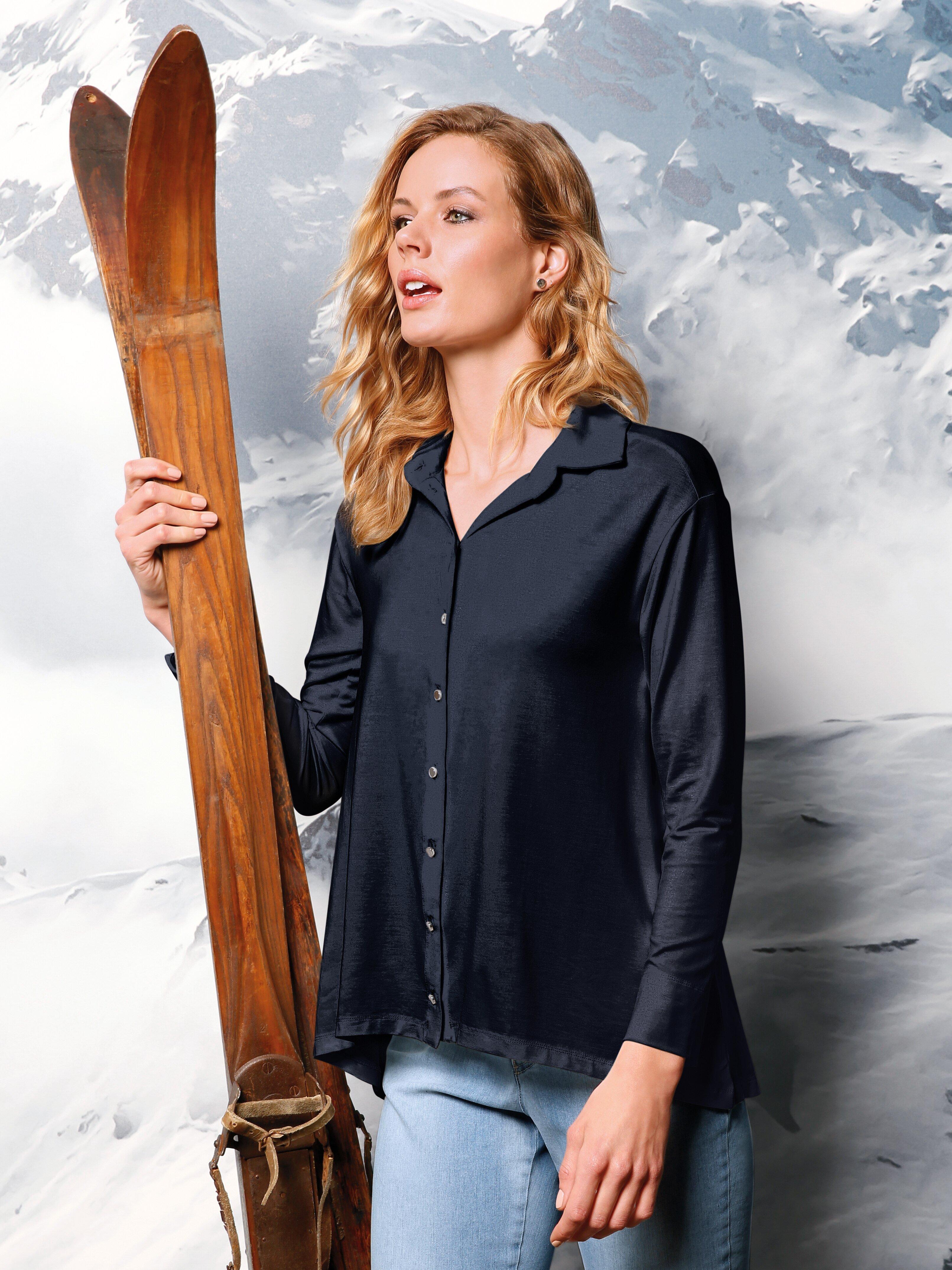 DAY.LIKE - Jersey-Longbluse mit Hemdkragen