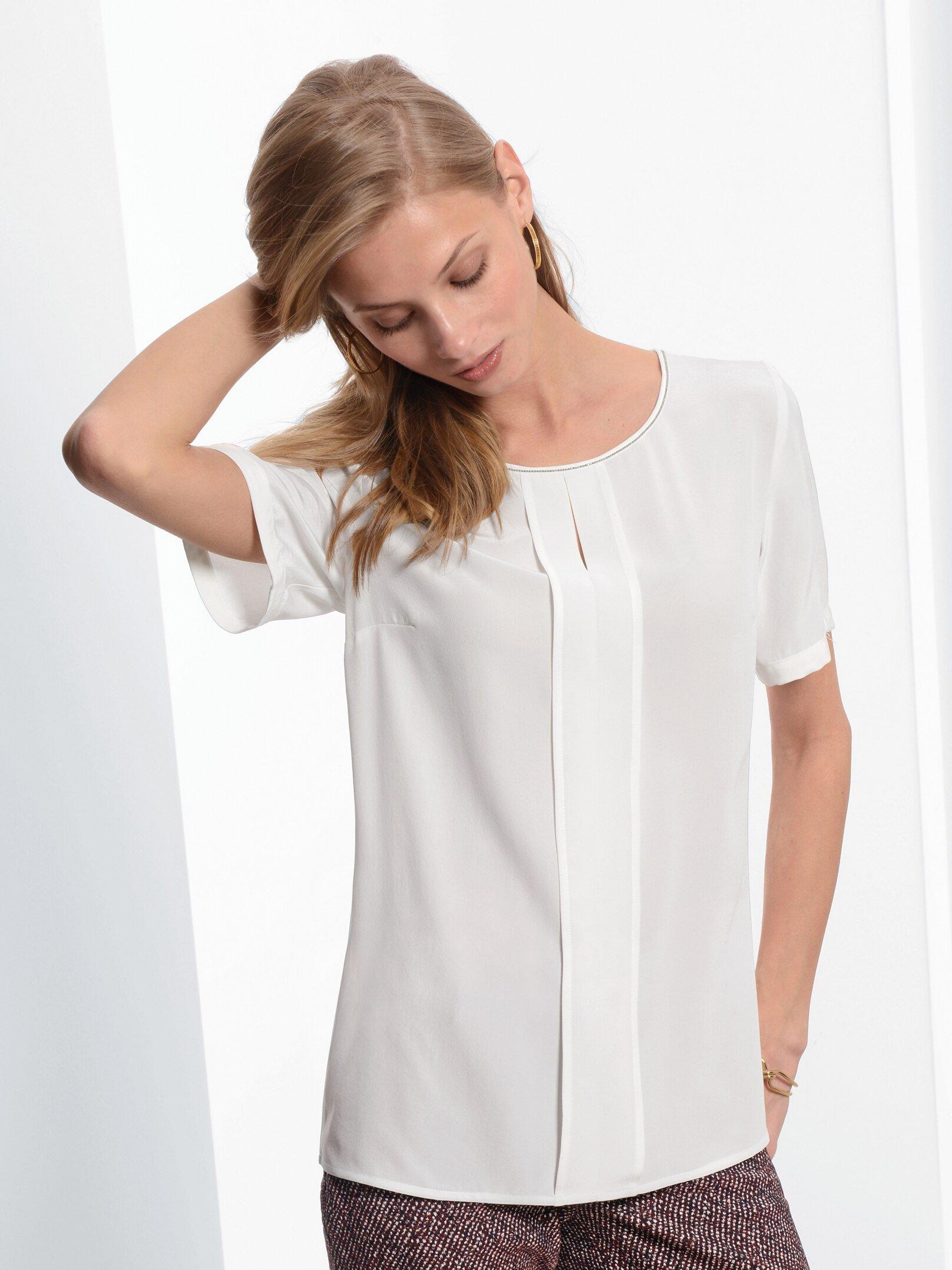 Fadenmeister Berlin - Blusen-Shirt aus 100% Seide mit 1/2 Arm
