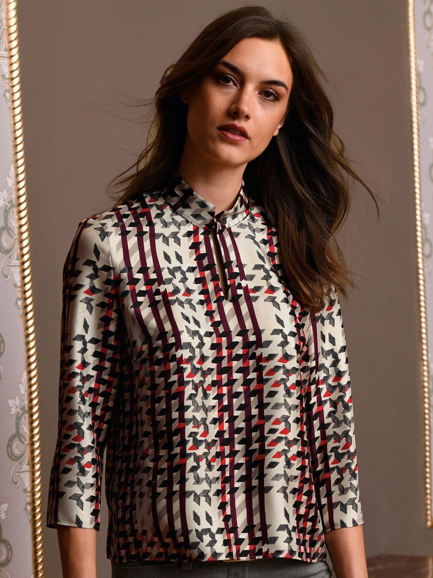 Windsor - Blouse van 100% zijde en met 3/4-mouwen