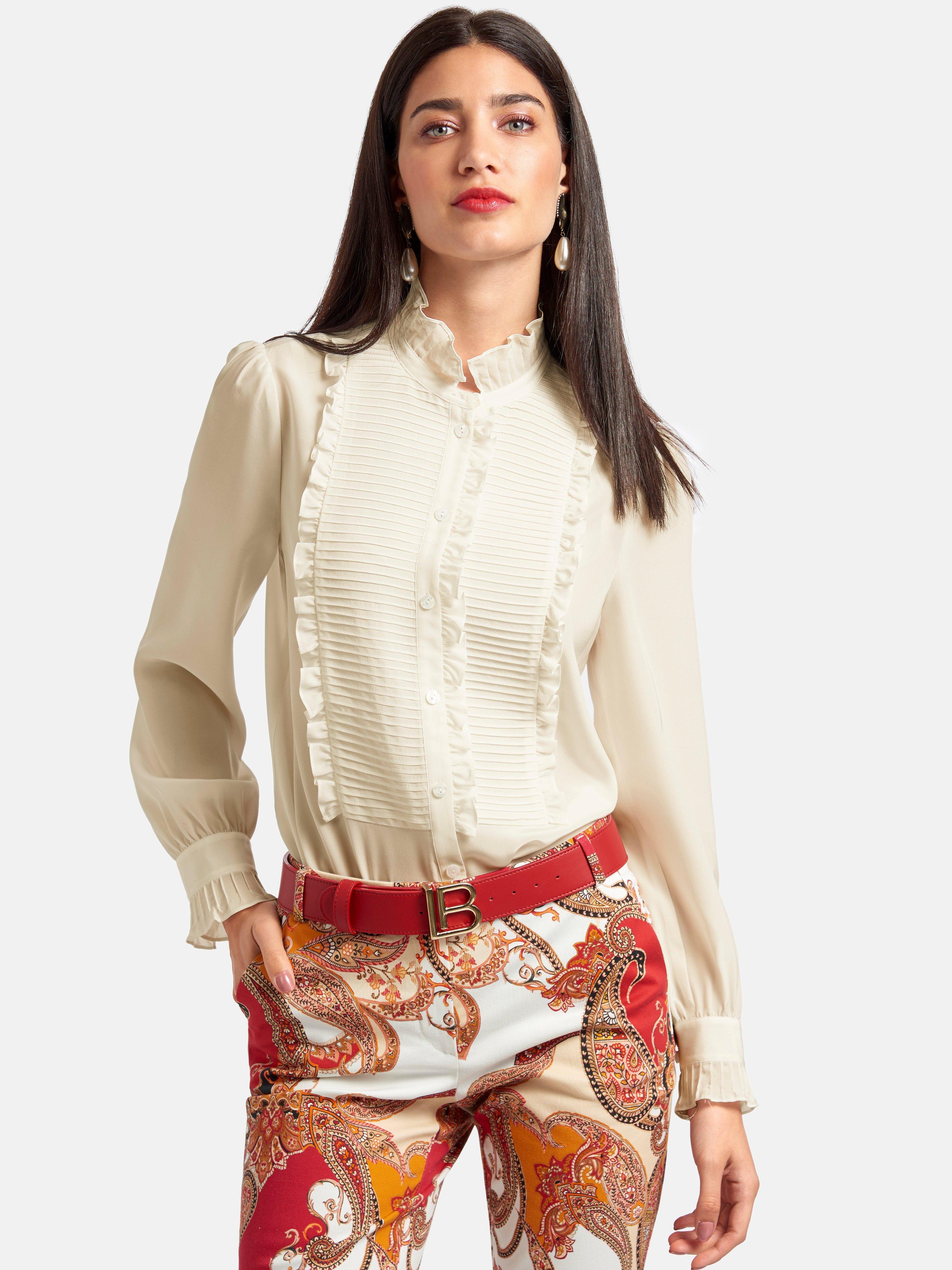 Laura Biagiotti Roma - Blouse van 100% zijde met lange mouwen