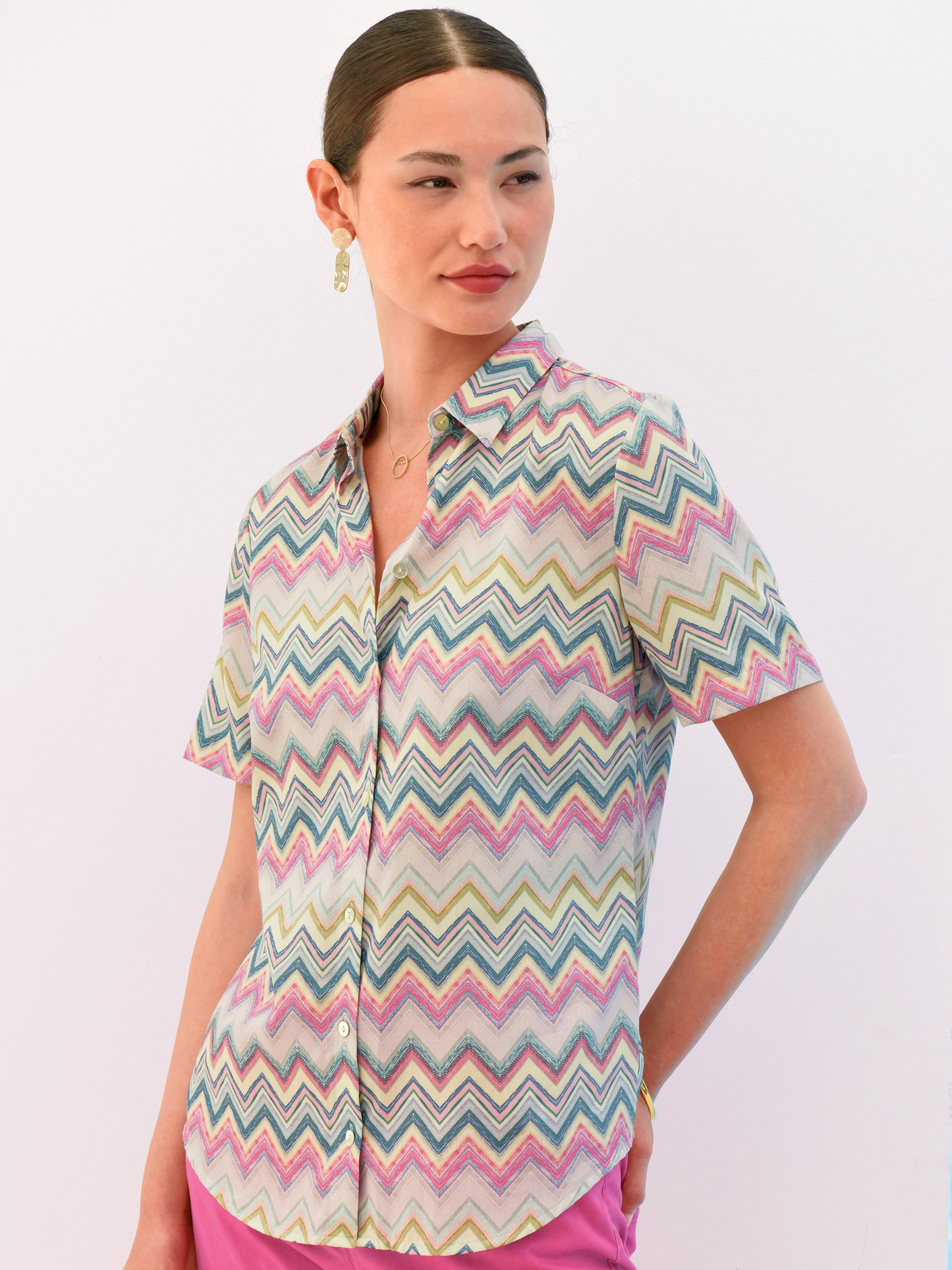 Peter Hahn - Blouse van 100% katoen met korte mouwen